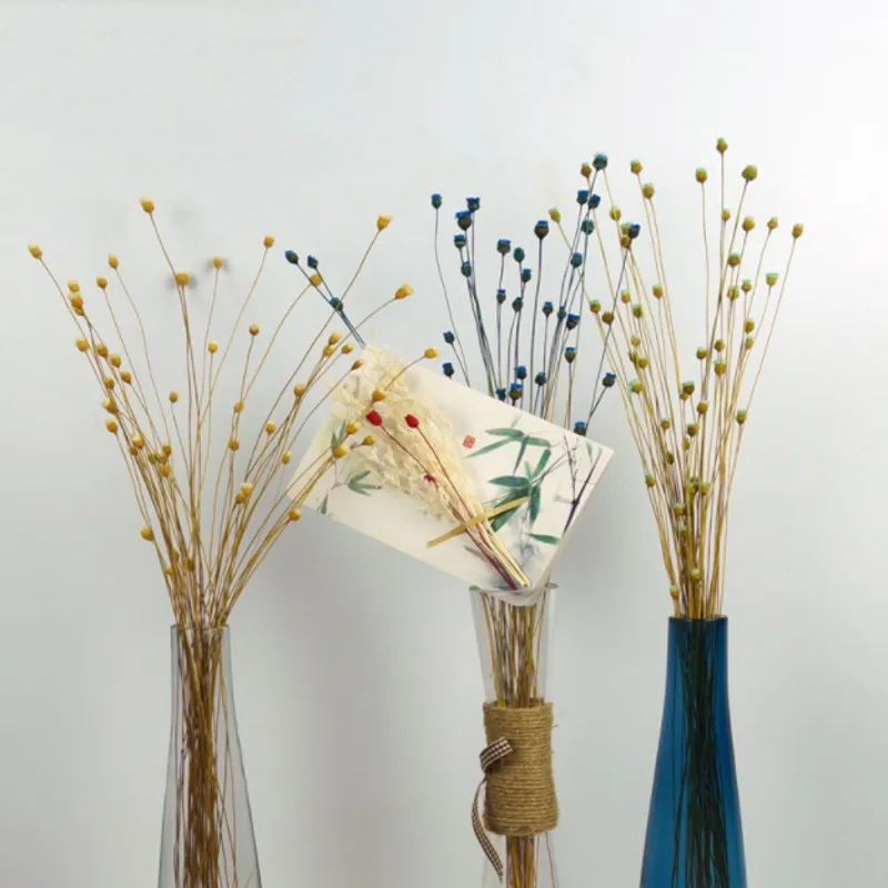 

50 Stems Dried Flowers Happy Flower Natural Plants Bouquet Decorative Floral for Home Wedding Decoration Festival Party Supplies