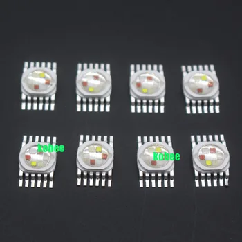 

20PCS Stage Lighting RGBW (RGB+W+UV) 4*5W 15W LED Lamp Emitter Diodes For Stage Lighting High Power LED 45mil Epistar LED Chip
