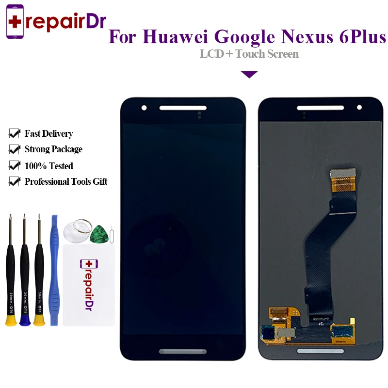 

Original LCD For Huawei Google Nexus 6Plus LCD Display Touch Screen Digitizer Assembly With Frame 5.7'' For Google Nexus 6P LCD