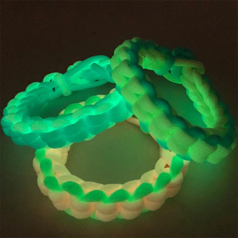 

Luminous Umbrella Rope Multicolor Hand-Woven Rope Bracelet for Men and Women Fluorescent Hand Rope