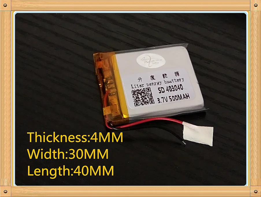 

3.7V lithium polymer battery 043040 403040 500mAh MP3 MP4 GPS Bluetooth 4*30*40mm lithium battery small stereo bluetooth GPS