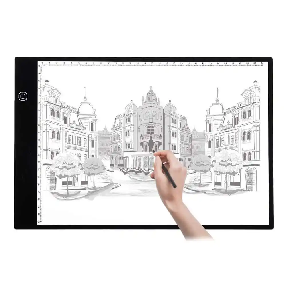 Caixa de Luz Cabo de Alimentação Tamanho Levou Prancheta Lightbox Tracer Usb Brilho Regulável Led Artcraft Tracing Pad Luz a4