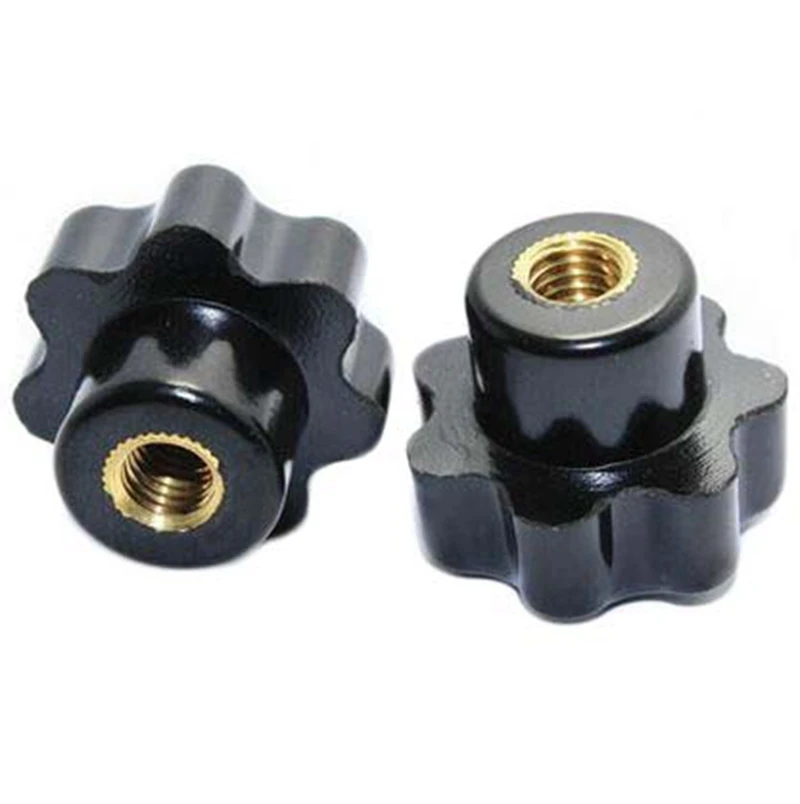 

3Pcs M6 Hand Adjusting Nut /Bakelite Star Type Plastic Head Handle Nuts Wood Plum Bolt (32mm Outside Diameter)