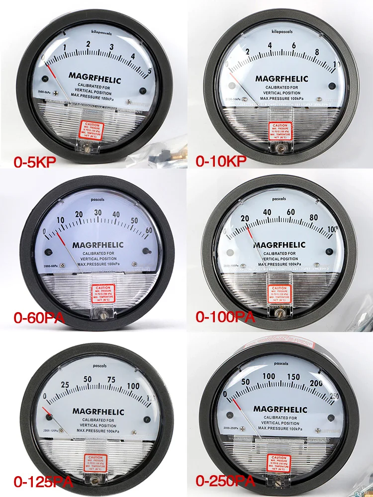 TE2000 Micro Differential Pressure Gauge High Precision Air Differentialvacuum Manometer Micro Measuring Range 0-60PA~0-30KPA