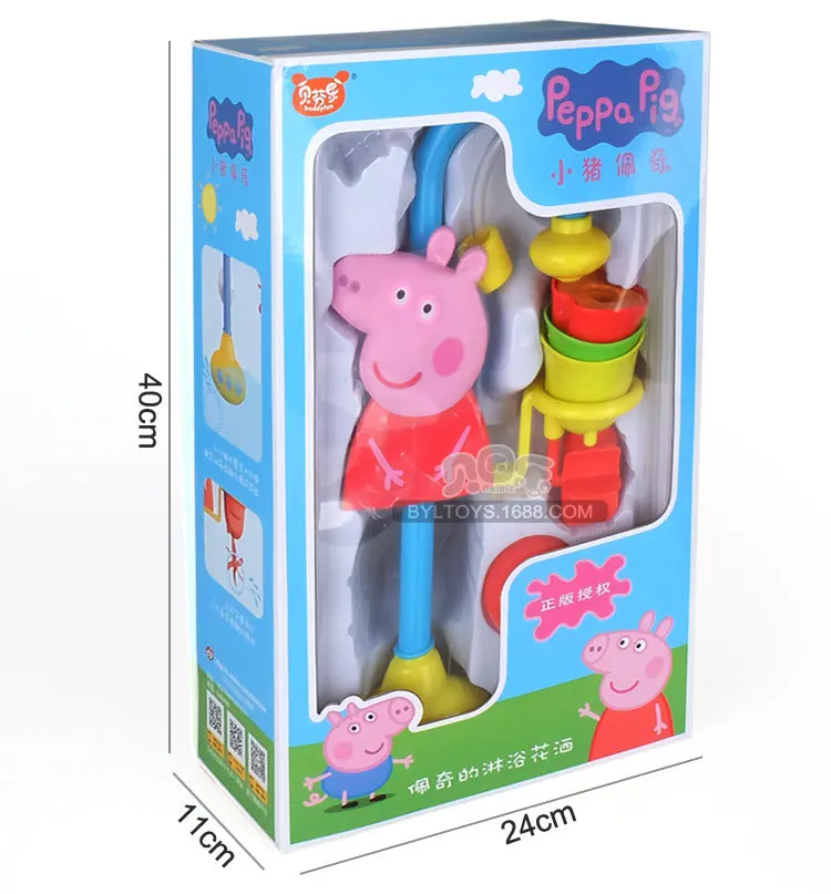 Peppa pig игрушка для купания peggy водный спрей Электрический Душ Розовая Свинья детский душ игра вода детский душ игры Детский Набор для ванны