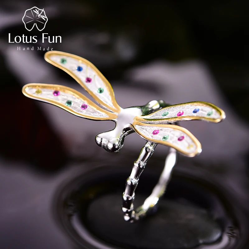 Lotus Fun реальные 925 серебро ручной работы Fine Jewelry многоцветный циркония красивая