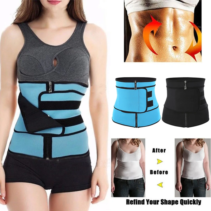 ADOSOUL Women Waist Belt Body Shaper Hot Burner Sweat Wrap Gym Workout Slimming Waist Trainer Tops ADOSOUL Women Waist Belt Body Shaper Hot Burner Sweat Wrap Gym Workout Slimming Waist Trainer Tops