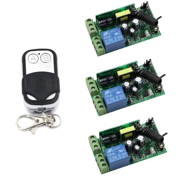 

AC85V 110V 220V 250V RF Wireless Remote Switch Ceiling Lights LED Lamp Bulb Remote Lighting 315/433Mhz 3* Receiver & Transmitter