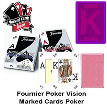 10 колод Fournier Poker Vision Peek Index казино игральные карты для продажи с невидимыми чернилами набор красный и синий размер покера