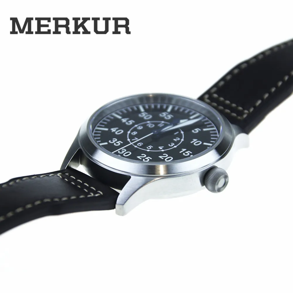 

japan Enamel Dial automatic mvt Flieger Pilot WristWatch Mens Heated Blue Sapphire B-Uhr Chronograph 300M WR Type b