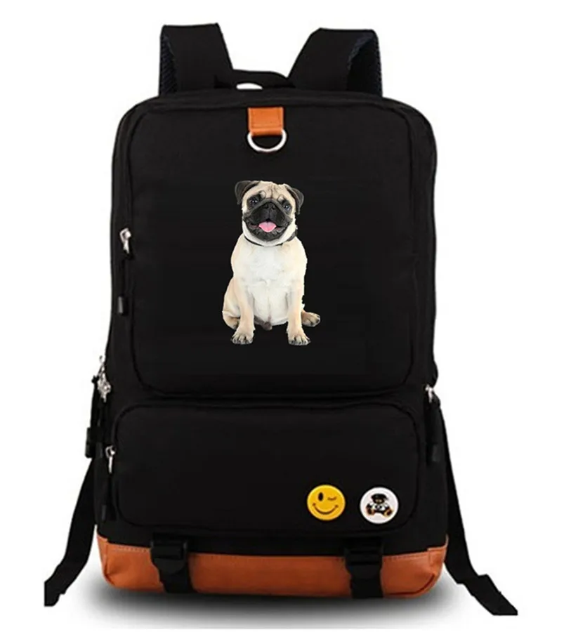 KIMIKOY Pug Dog Animal Backpack Laptop bag Bulldog Rucksacks Student