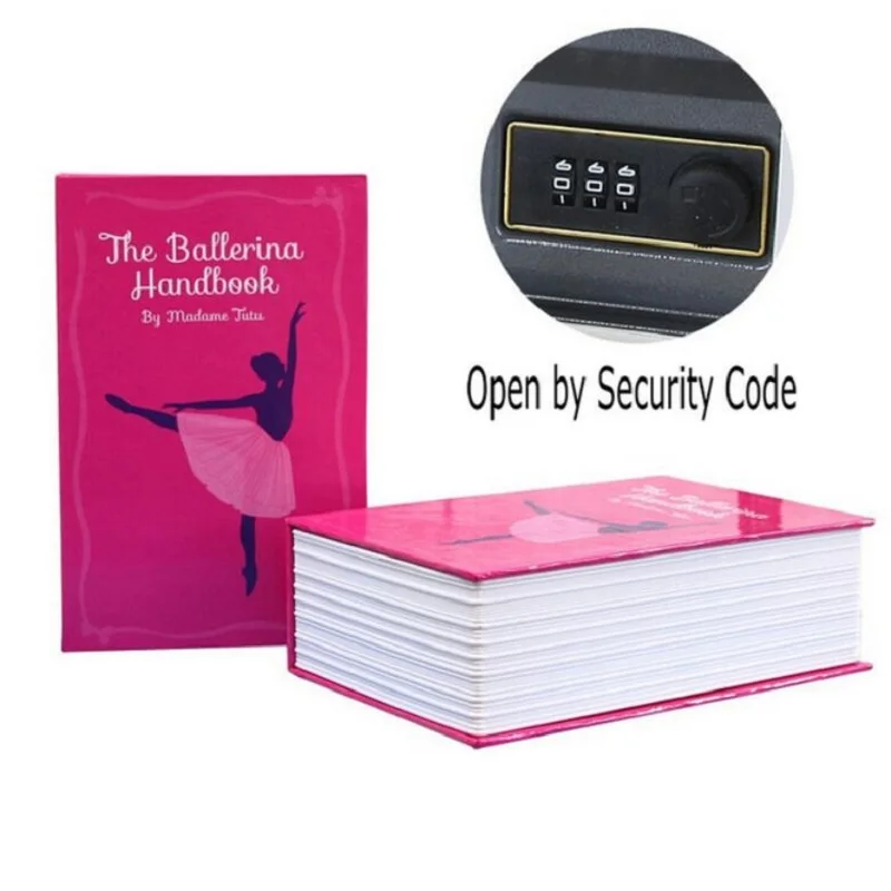 Key Lock Book Safes Hidden Safe Box Travel Home Money Jewelry Security Steel Simulation Book