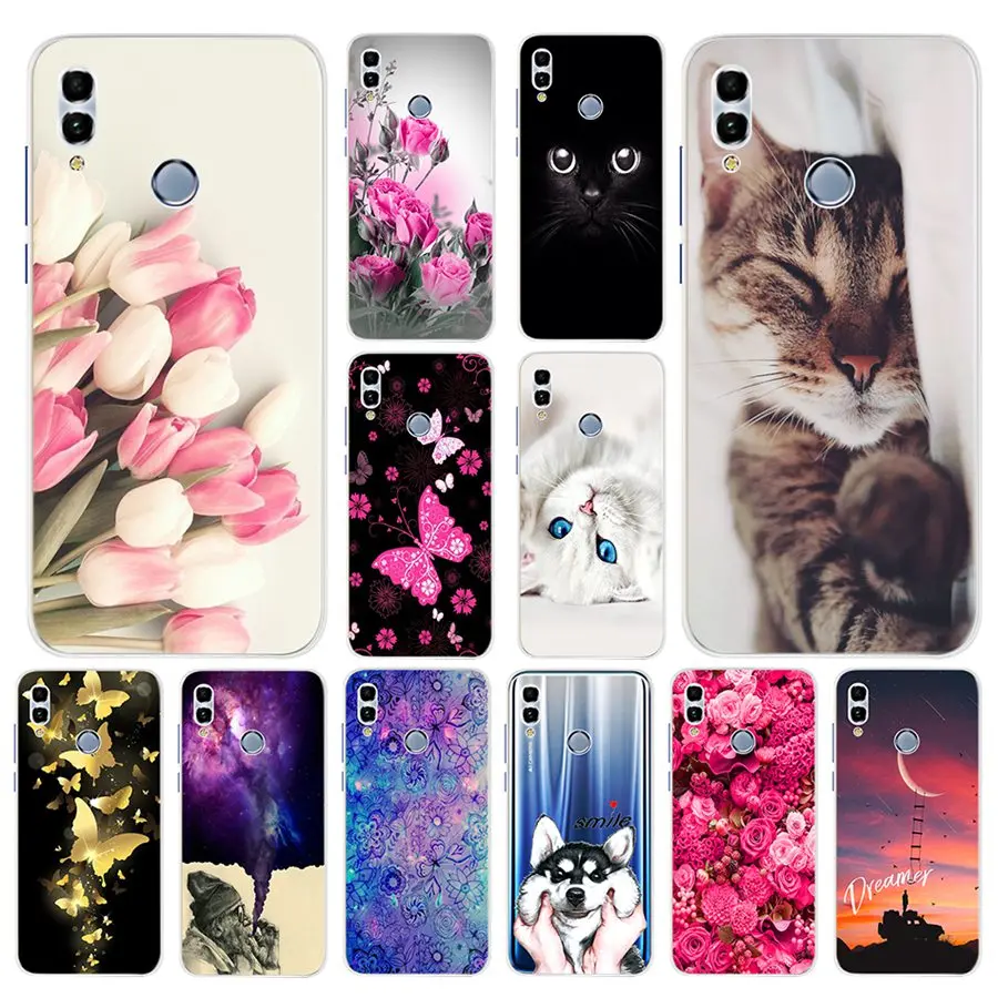 Для Huawei P Smart 2019 чехол мягкий TPU для Coque умный Задний защитный бампер милый телефона