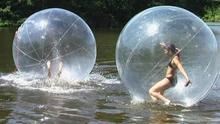 eco-friendly colorful soft plastic tent water pool,water ball walking,2m water walking ball