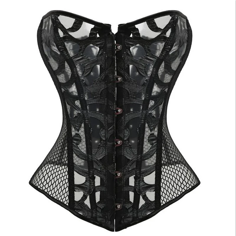 Women Overbust Hollow Design Boned Corset