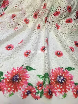 

white smooth printed african cord lace cord guipure net lace fabric for party/wedding dress 5yards