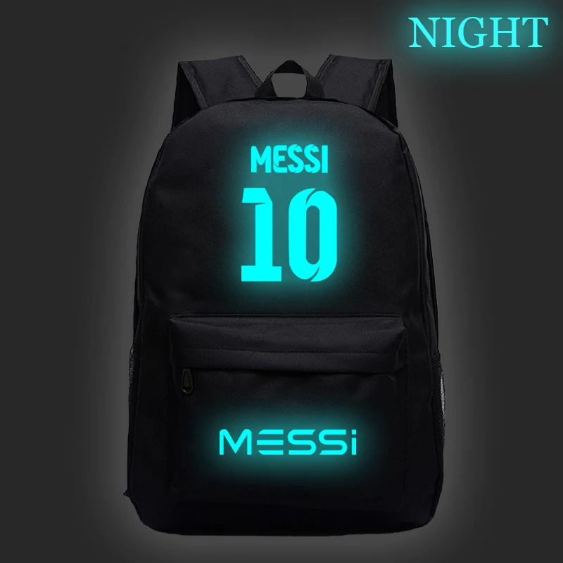 

Hot Sale Messi Luminous Bags Boys Girls Students School Backpack Fashion New Pattern Schoolbag Teens Men Women Travel Knapsack