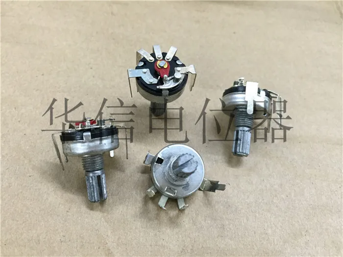 5pcs 172-type Internal curved foot Single switch with switch potentiometer B2K / handle length 15MM flowers
