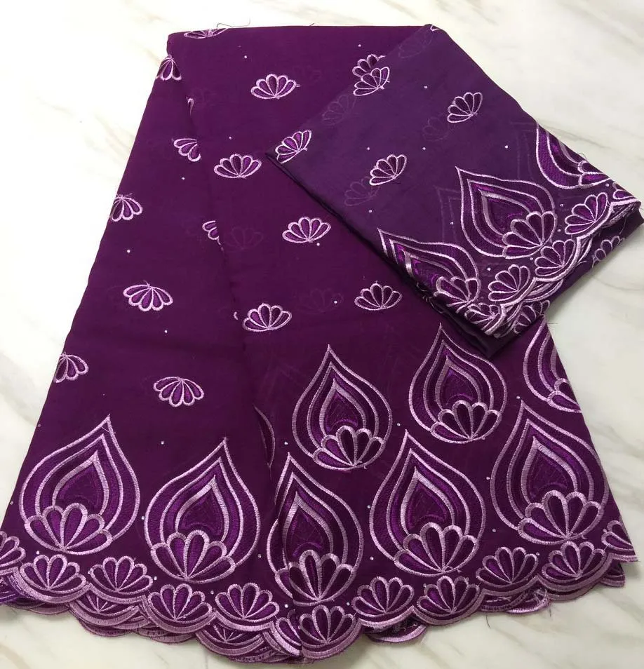 

Nigerian Swiss Voile purple Lace Fabric 2019 African Swiss Voile Lace In Switzerland High Quality Swiss Dry Lace