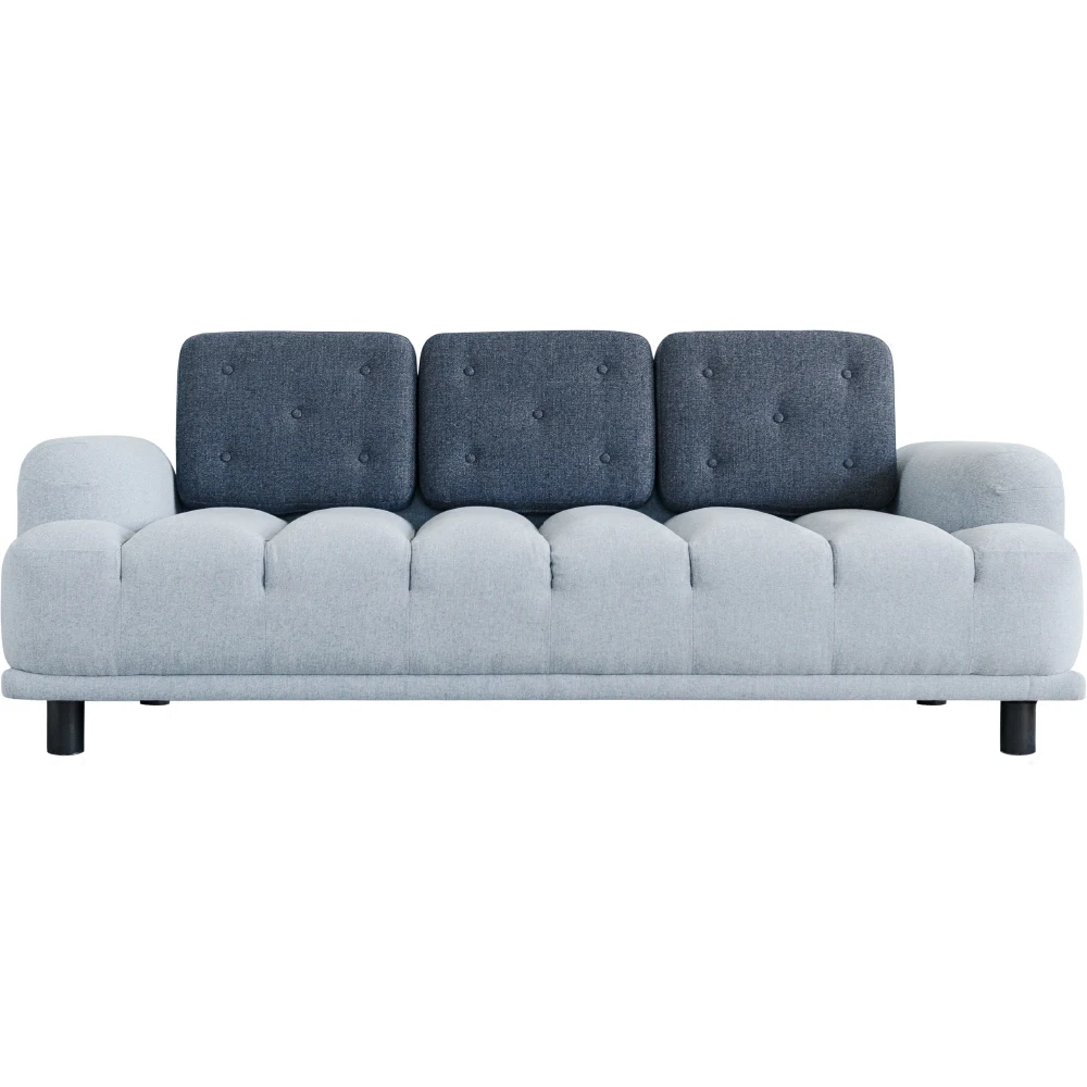 [InYard original] wave three people sofa / fabric solid wood sofa / solid wood Nordic living room designer furniture