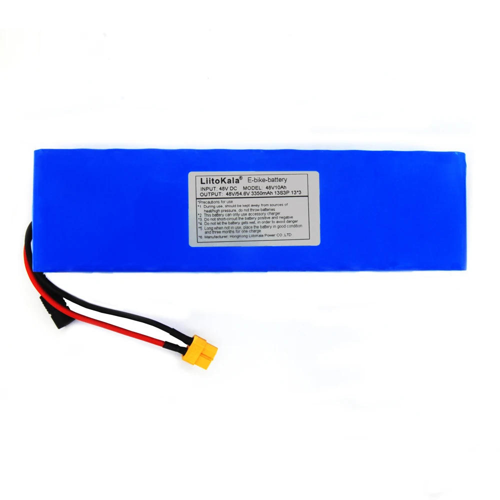 

LiitoKala 48V 10ah 13s3p High Power 18650 Battery Electric Vehicle Electric Motorcycle DIY Battery BMS Protection XT60 Plug