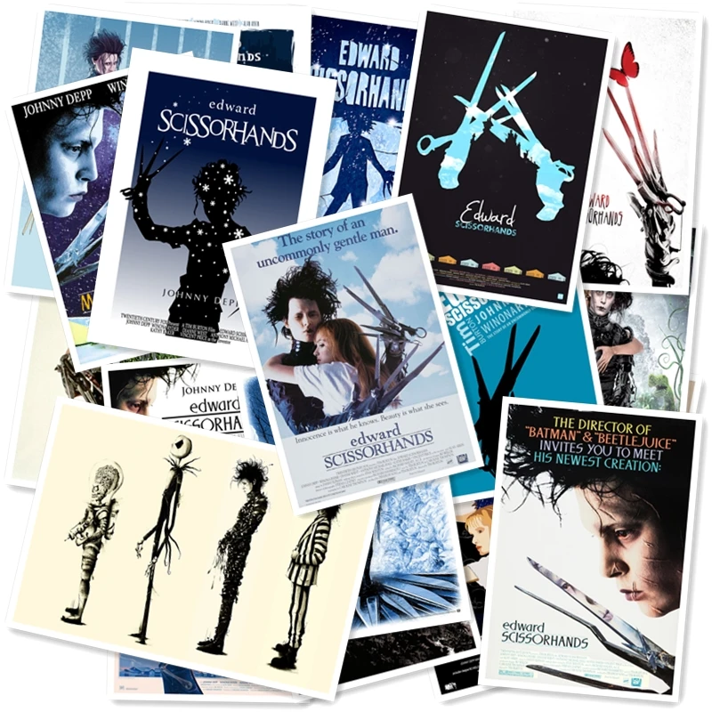 

Edward Scissorhands 20/pcs PVC Series Sticker Home Decor Fridge Styling Wall Travel Suitcase Graffiti Styling