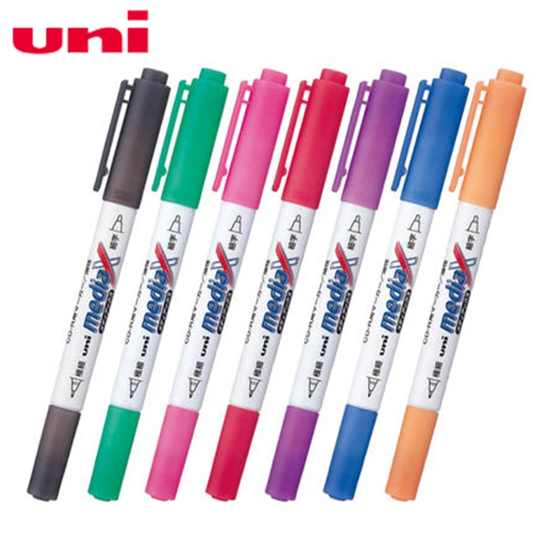 Japan Brand 6 Pieces/Lot Japanese UNI PD 153T Double Headed CD Marker