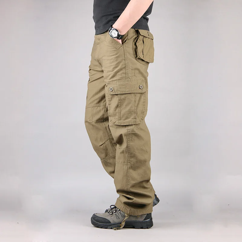  Men's Cargo Pants Casual Mens Pants Multi Pocket Military Overall Men Sweatpants Tactical Trousers 