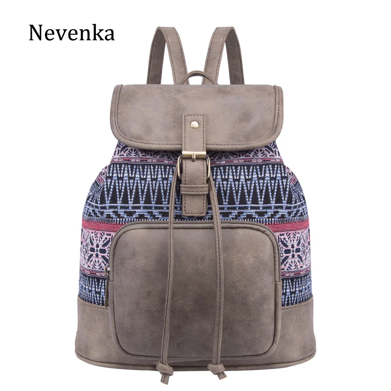 

Nevenka Women Vintage Canvas Backpacks Large Capacity Solid School Bag for Teenager girls Male Travel Bags For Women 2019