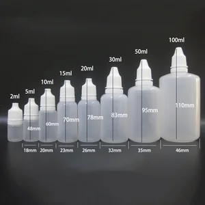 Plastic Eye Drop Bottle Empty Pharmaceutical Essential Oil Dropper Bottles