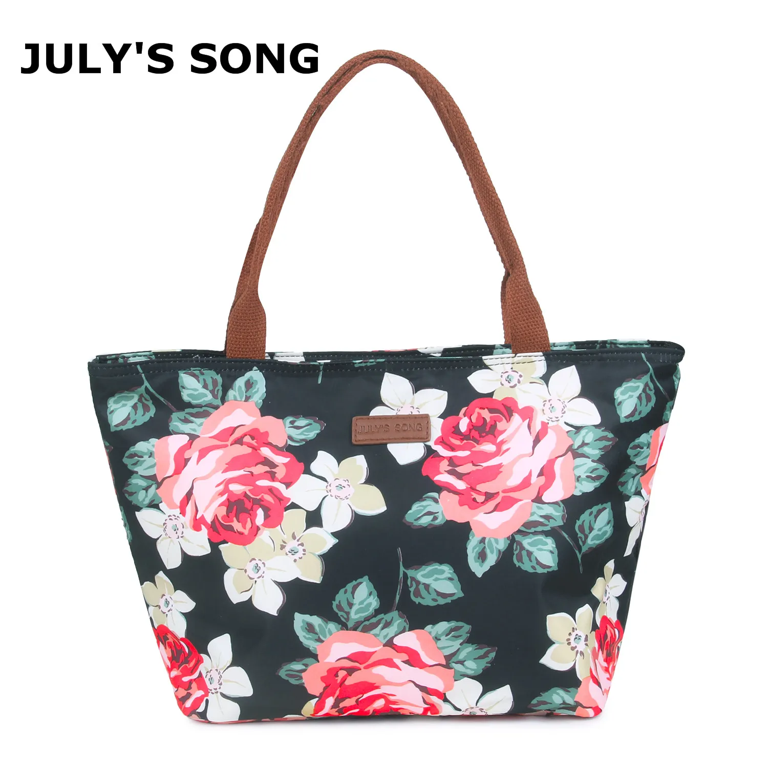 

JULY'S SONG Food Insulated Lunch Bag Portable Thermal Pouch Cooler Lunch Tote Organizer Food Storage Bag For Picnic School