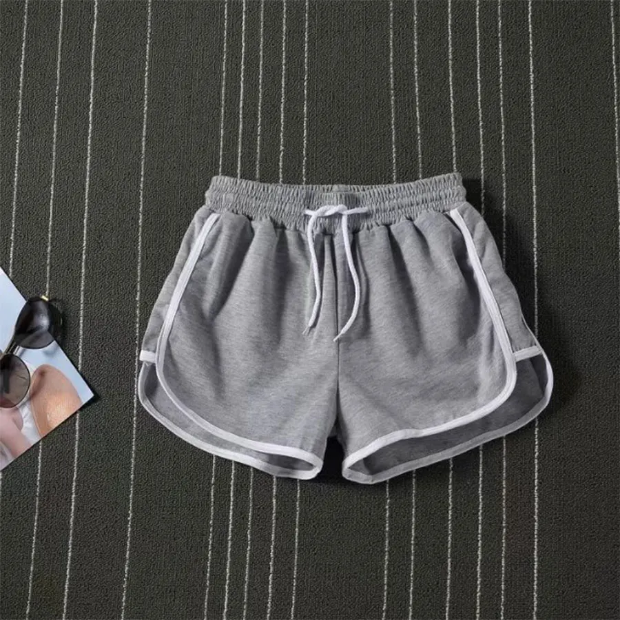 Casual Cotton Elastic Waist Loose Shorts Women Striped Thin Comfortable Shorts Sports Run Summer Korea Style Female Shorts New