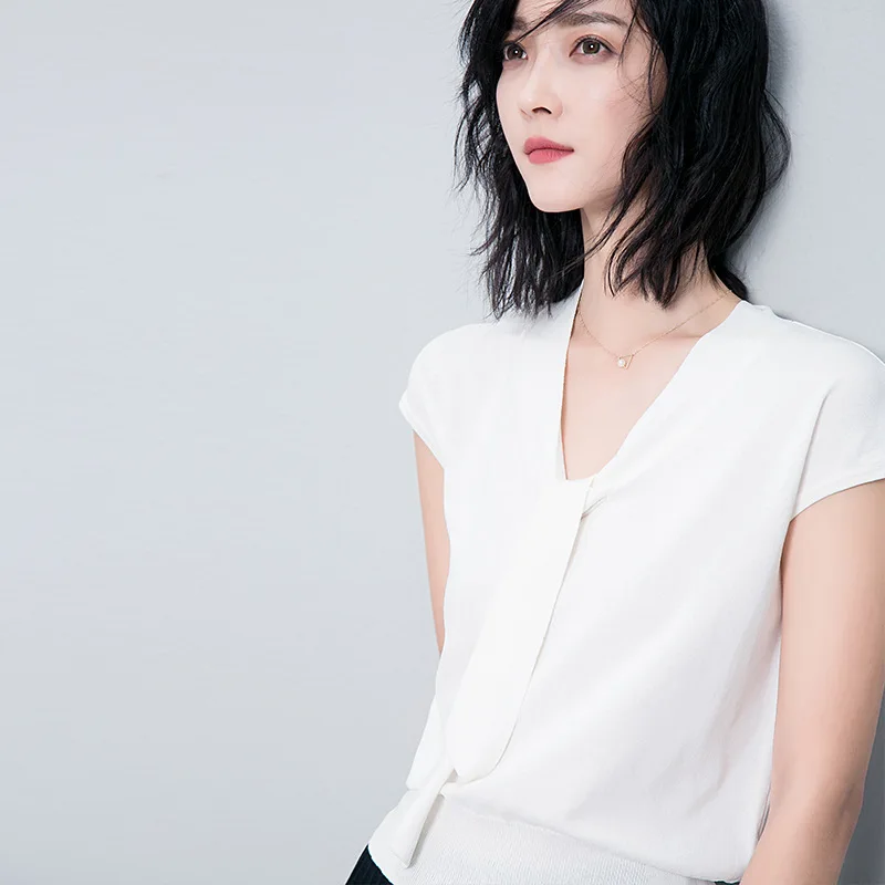 2018 temperament commuter women's autumn and summer new Korean short-sleeved knitted sweater for women F068-1