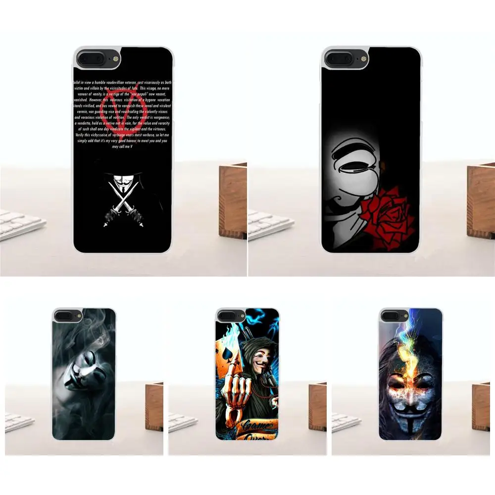Мягкий чехол Bixedx из ТПУ для Huawei G7 G8 Honor 5A 5C 5X 6 6X 7 8 V8 Mate 9 P7 P8 P9 P10 Lite Plus Fawkes с Анонимной