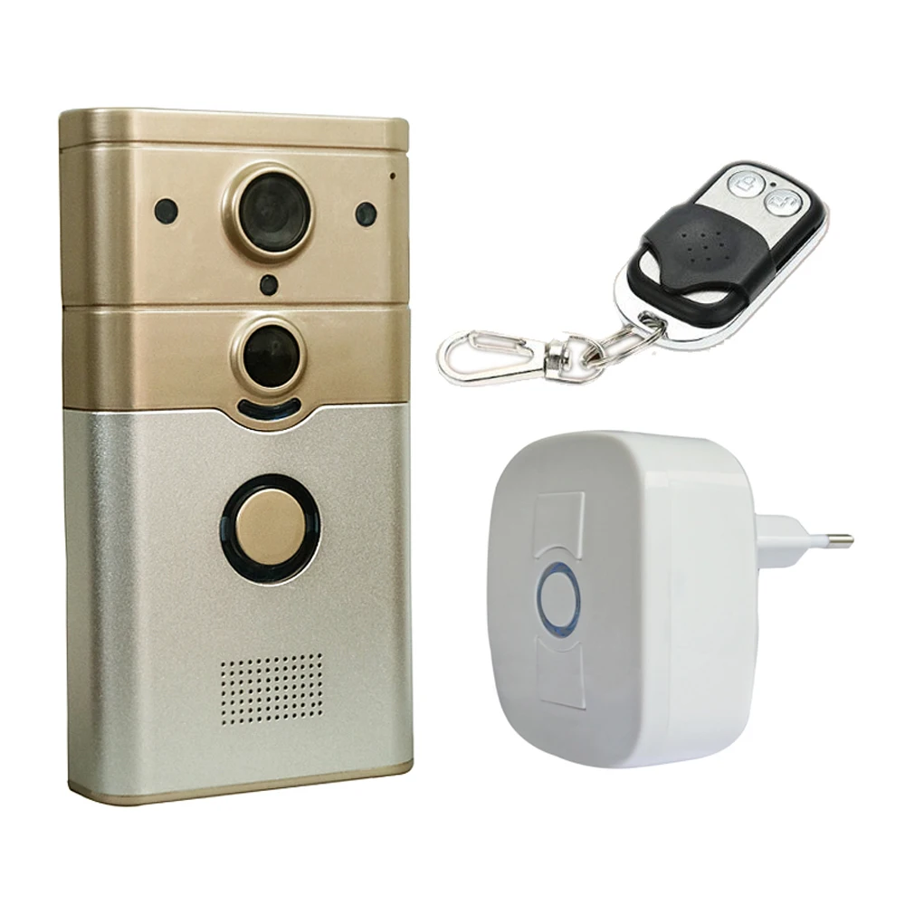 720P беспроводная Wi-Fi камера видеодомофон инфракрасный детектор датчик трамбовочная сигнализация Функция Поддержка приложение управление Умный дверной Звонок