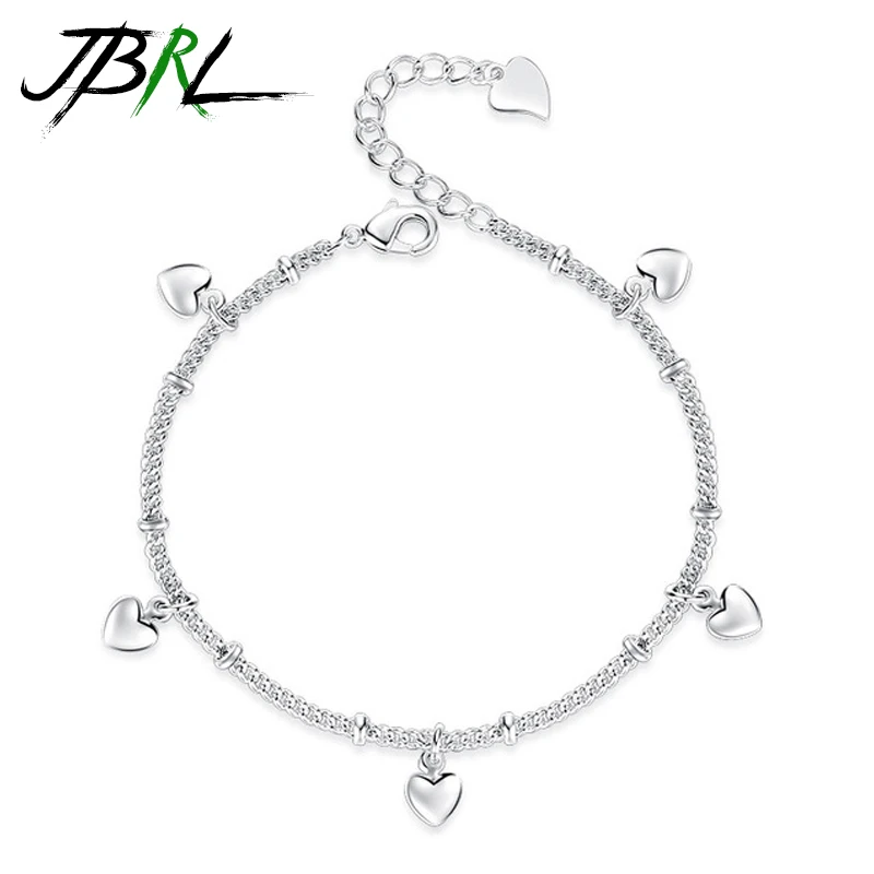 Simple Style Silver Plated Charm Bracelet Jewelry Gift Wholesale Top Quality Handmade Adjustable Heart For Women Girls | Украшения и