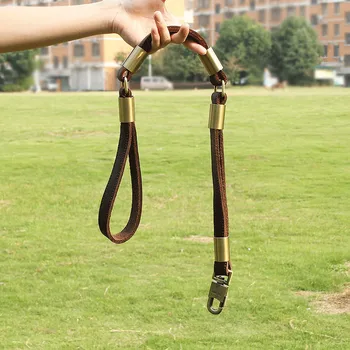 

Brown Genuine Leather Dog Leash Sturdy and Durable for Medium and Large Dogs