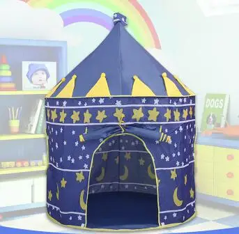 

2 Colors Kids Toy Tents Children Folding Play House Portable Outdoor Indoor Toy Tent Princess Prince Castle Cubby Playhut Gifts