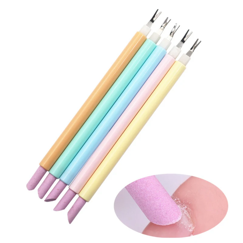 

Double-end Quartz Stone Nail Cuticle Remover Washable Dead Skin Pusher Trimmer Manicure Nail Art Tool Ceramic Pen