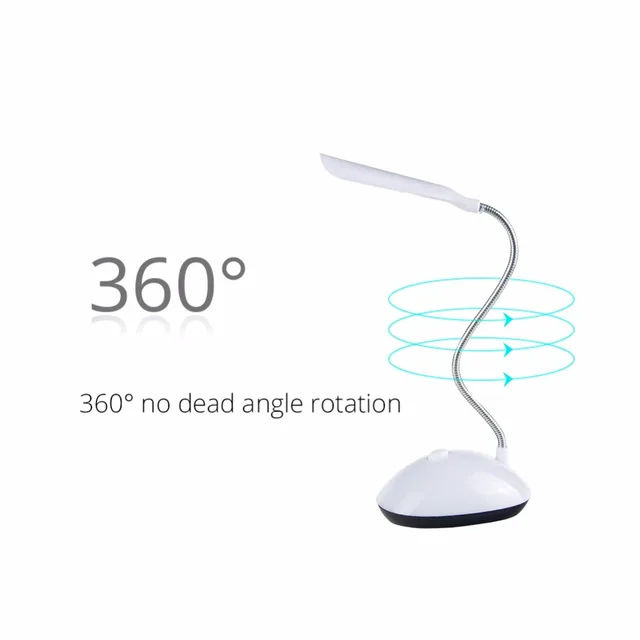 Table Lamp Battery Power Led Desk Leeslamp Light 4LEDs Flexible Adjustable Led Reading Book Light Eye Protection Study Lampen