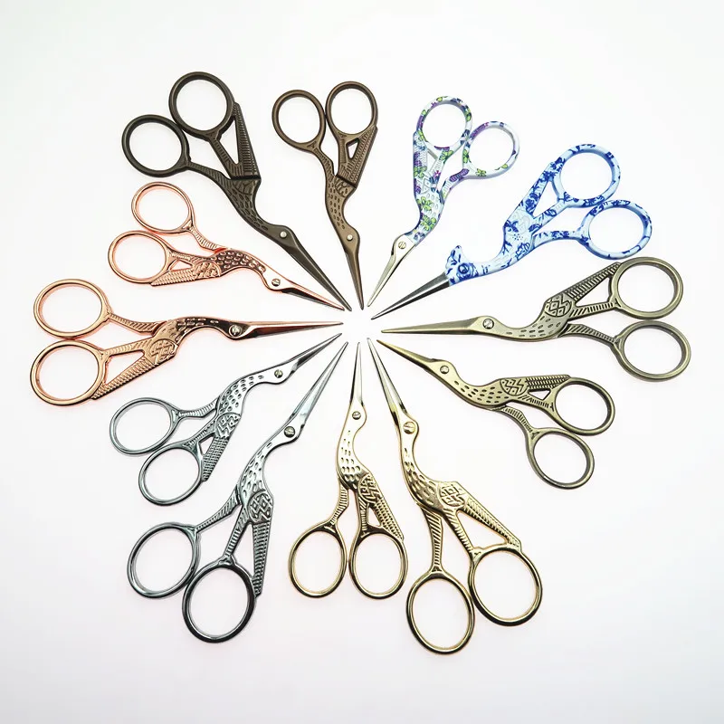 

Crane Style Classic Embroidery Scissors Sewing Scissors for Needlework Fabric Cutting Stainless Steel Dressmaker Shears Scissors