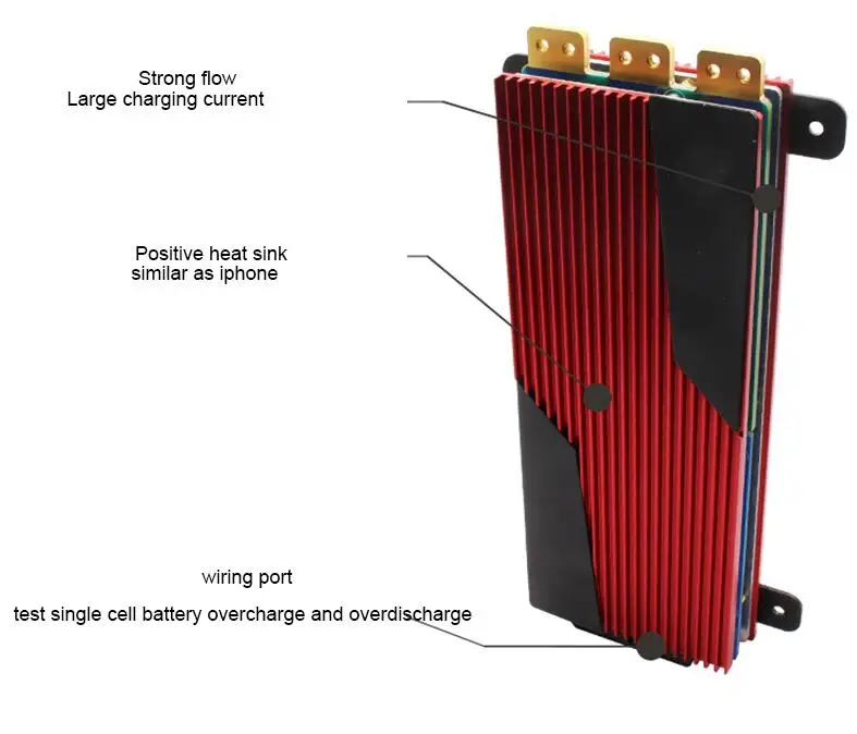 20S 72V Lithium Battery Protection Board High Current Electric Car 18650 80A 100A 120A 150A 200A Balance 20 Cell Li-ion PCB BMS (6)