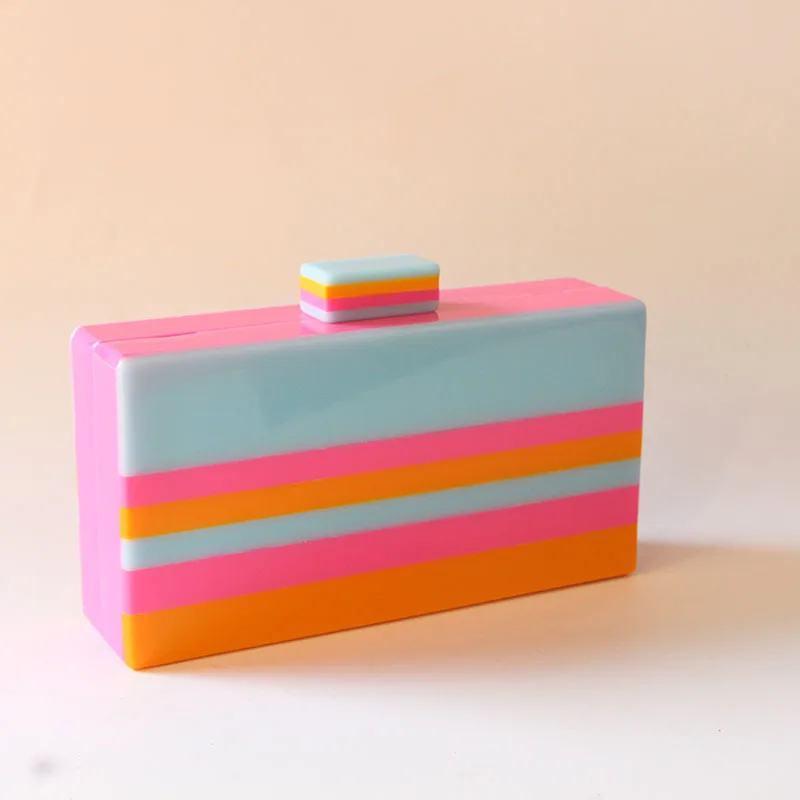 Acrylic Clutch Striped Colorful Women Day Clutches Fashion Mini Beach Travel Shoulder Bags Striped Lady Acrylic Clutch Box Bags Acrylic Clutch Striped Colorful Women Day Clutches Fashion Mini Beach Travel Shoulder Bags Striped Lady Acrylic Clutch Box Bags