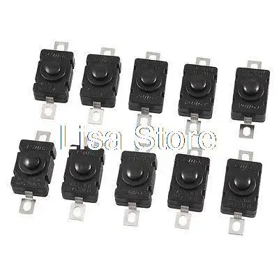 

Torch Flashlight Self Lock SPST Push Button Switch AC/DC 250V 1.5A