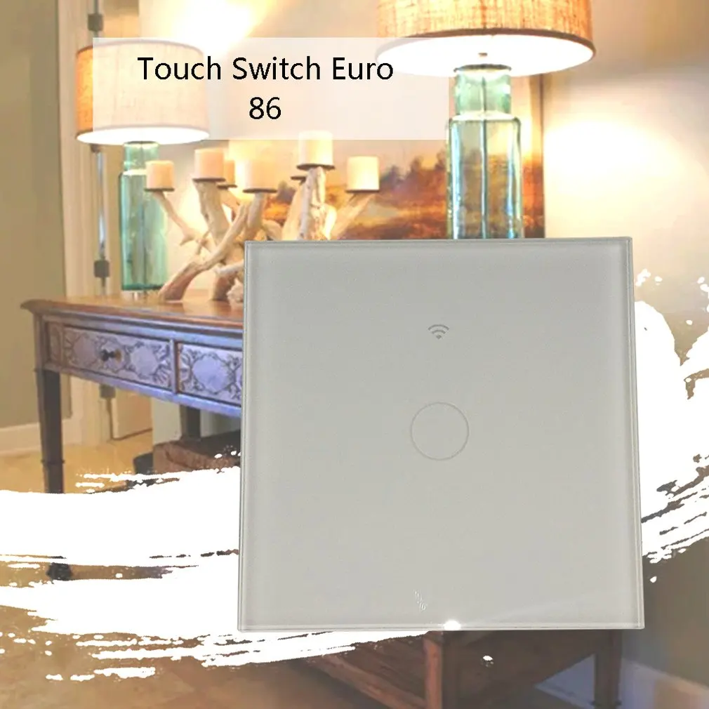 

1/2/3 Gang 86# Crystal Panel Glass Light Switches,Wall Light Switch High Sensitive Touch Wall Touch Switch