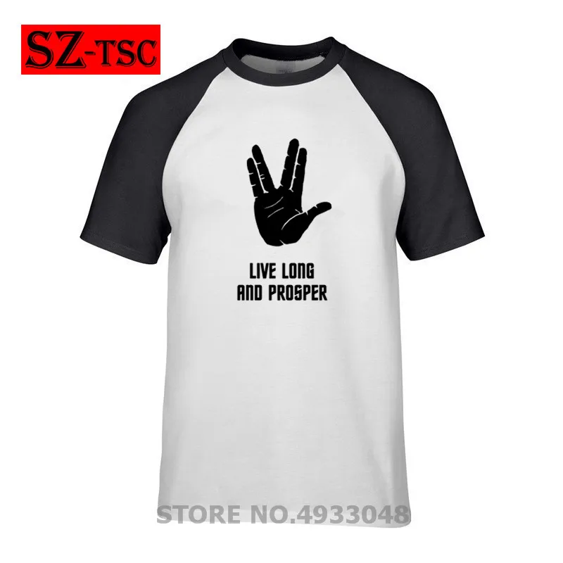 

2019 Newest summer Men's T-shirts Vulcans Hands Live Long and Prosper Star Trek Print Hipster Funny t shirt Men Tee shirt