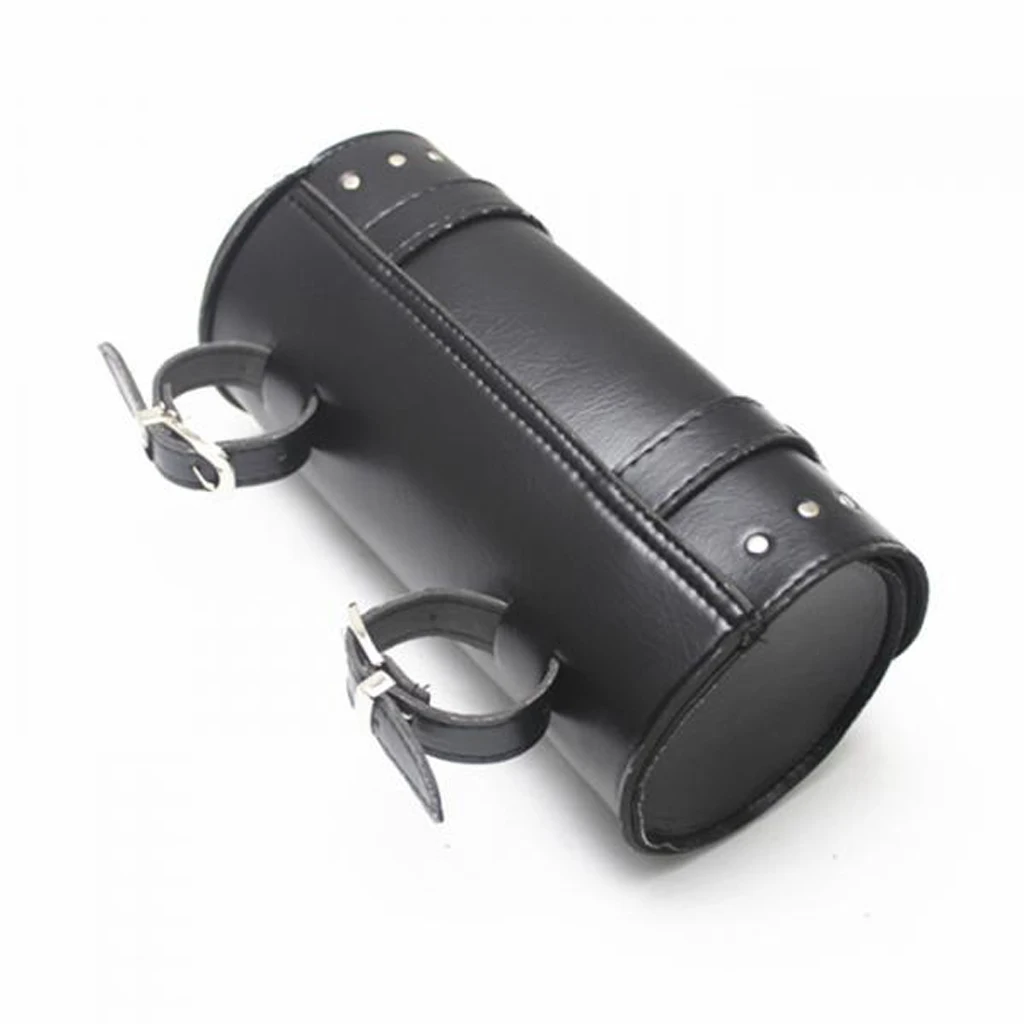 Black Luggage Roll Tool Storage Bag for   Custom Motorcycle Touring Reinforced stitching and durable construction