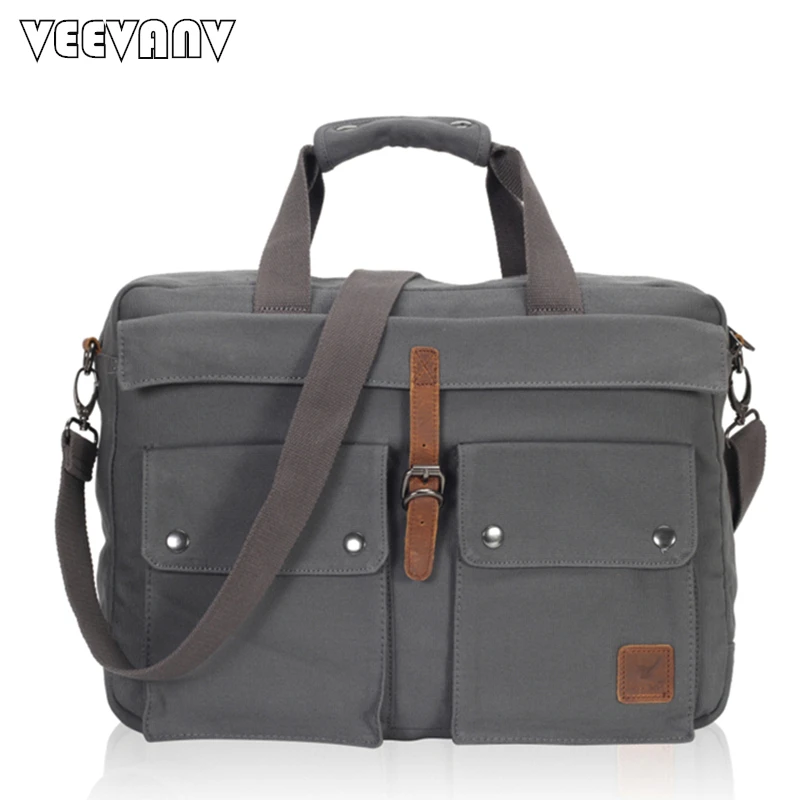 2017 Fashion Men Messenger Bags Business Handbag Shoulder Bag Vintage Canvas Travel Briefcase Laptop Crossbody Bag