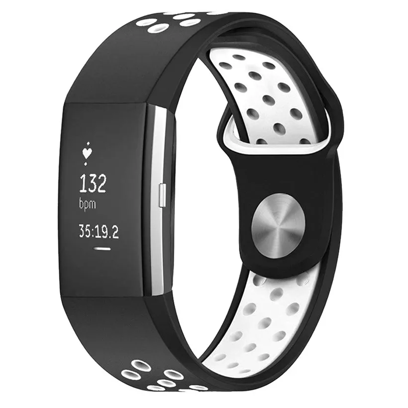 Дизайн, модный спортивный маленький ремешок для Fitbit Charge 2, умный браслет с дышащим отверстием, сменный Браслет 81024