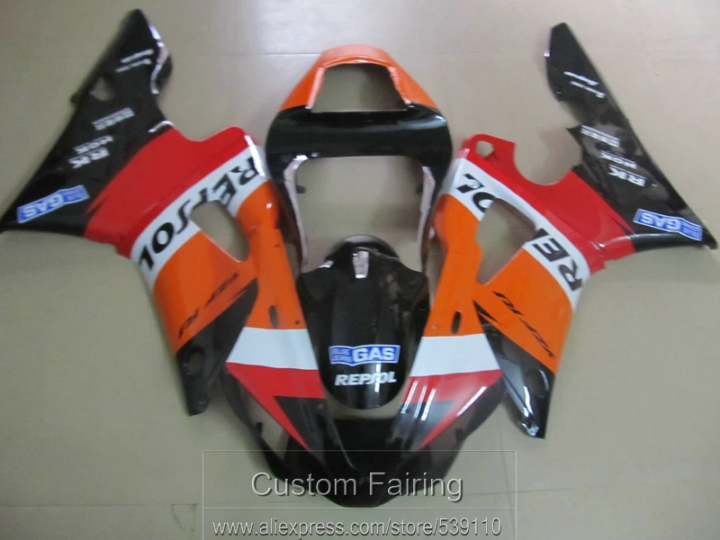 

Top selling mold fairing kit for Yamaha YZFR1 00 01 red black fairings set YZF R1 2000 2001 YI24